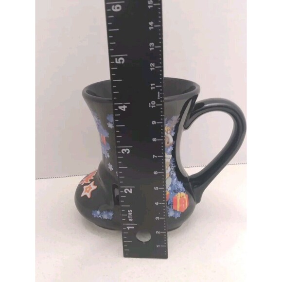 Vintage Mohaba GmbH Christmas Boot Mug Blue Winter Wonderland Santa Snowman 4" - Picture 9 of 10